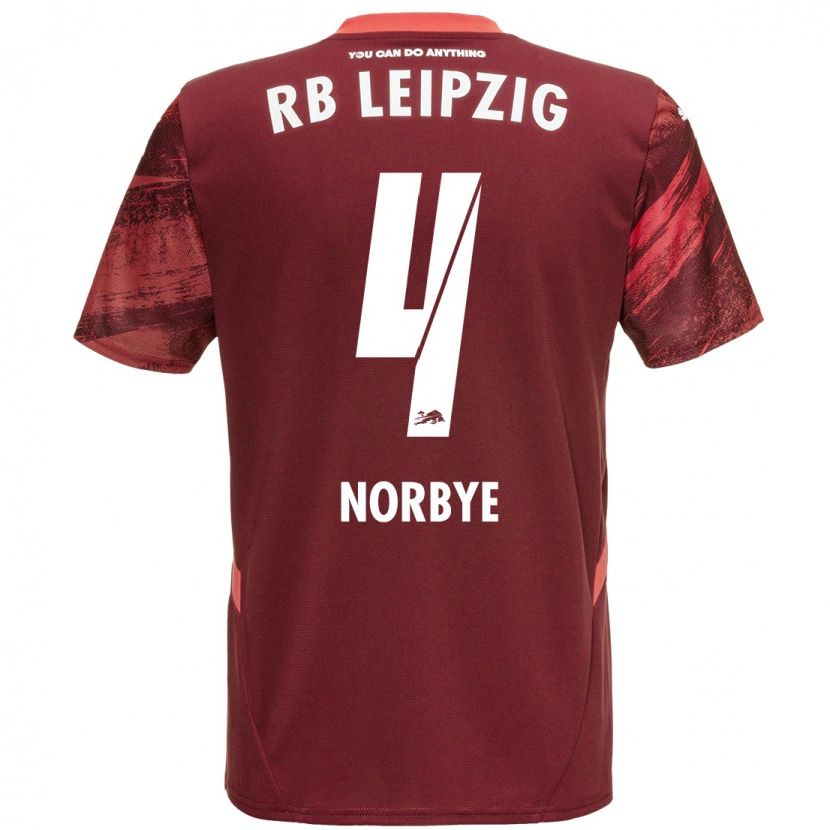 Danxen Dětské Jonathan Norbye #4 Burgundské Daleko Hráčské Dresy 2024/25 Dres