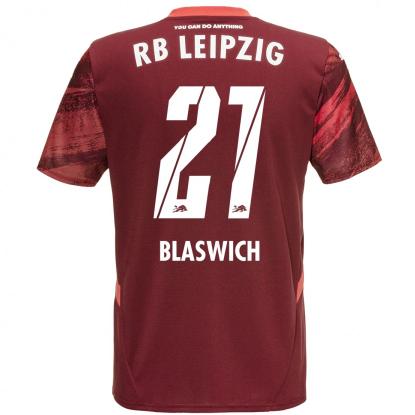 Danxen Dětské Janis Blaswich #21 Burgundské Daleko Hráčské Dresy 2024/25 Dres