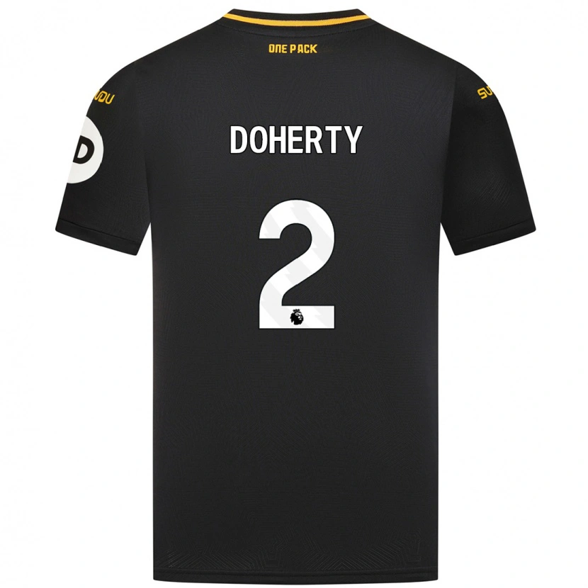 Danxen Dětské Matt Doherty #2 Černý Daleko Hráčské Dresy 2024/25 Dres