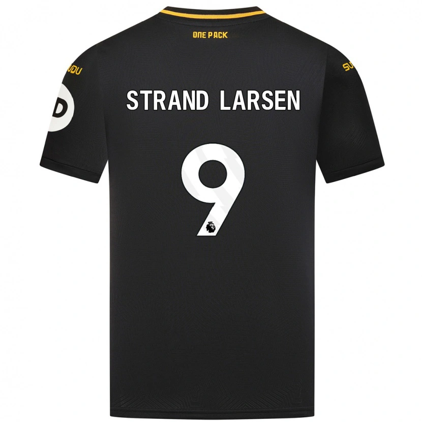 Danxen Dětské Jørgen Strand Larsen #9 Černý Daleko Hráčské Dresy 2024/25 Dres