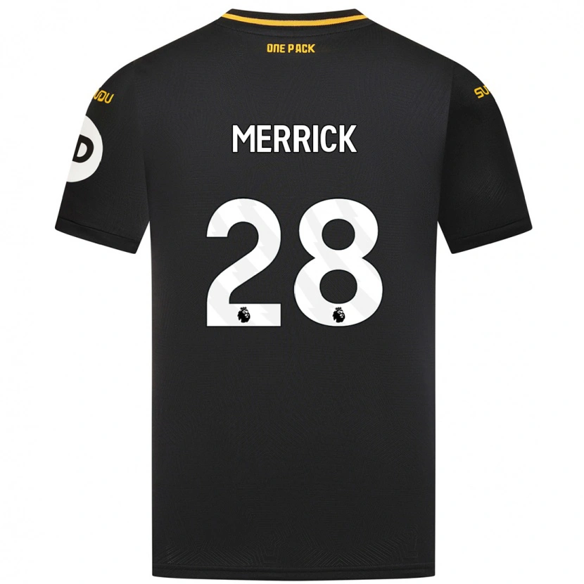 Danxen Dětské Beth Merrick #28 Černý Daleko Hráčské Dresy 2024/25 Dres