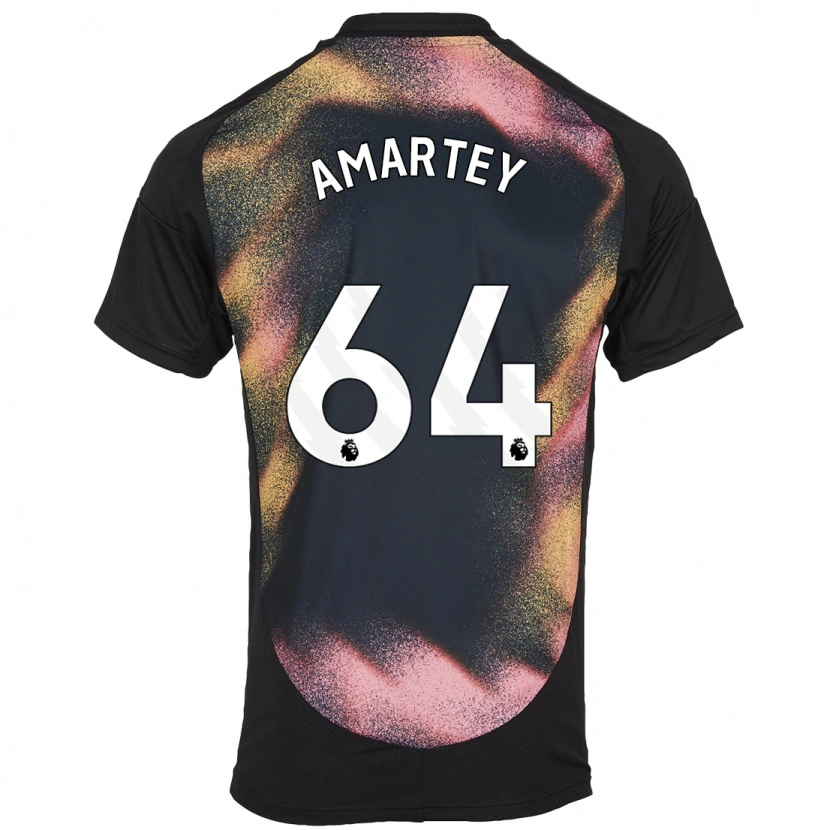 Danxen Dětské Bobby Amartey #64 Černá Bílá Daleko Hráčské Dresy 2024/25 Dres