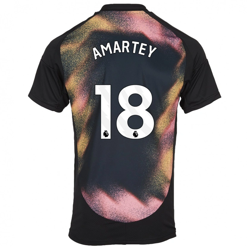 Danxen Dětské Daniel Amartey #18 Černá Bílá Daleko Hráčské Dresy 2024/25 Dres