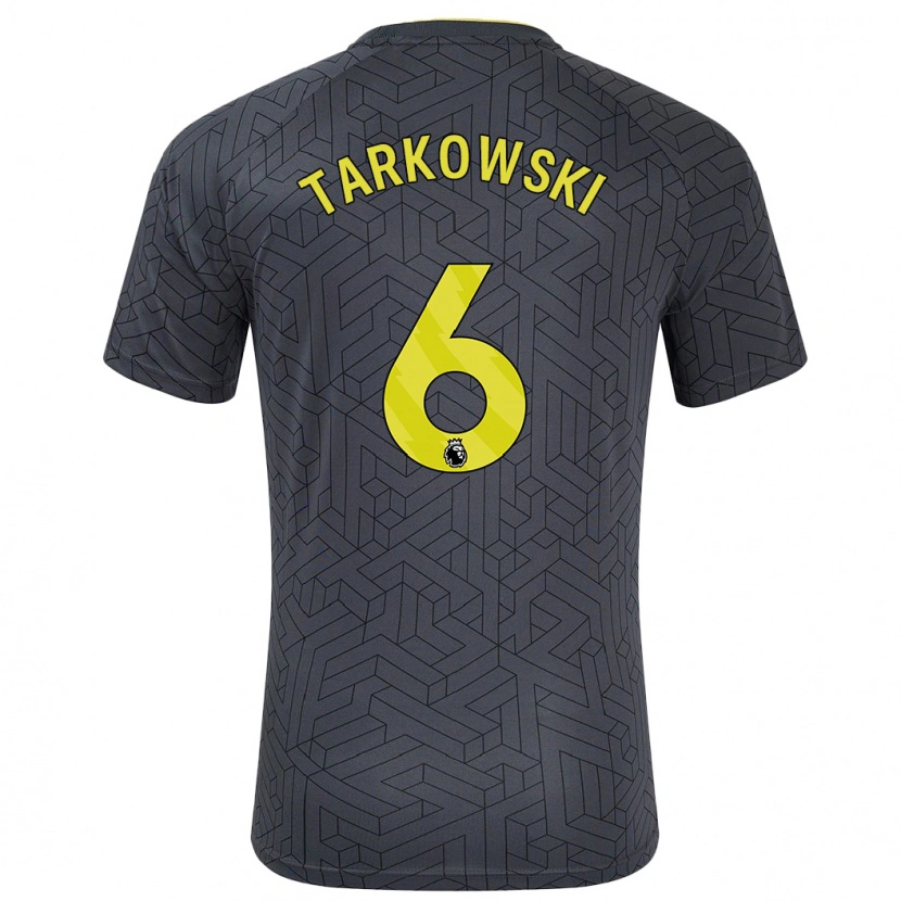 Danxen Dětské James Tarkowski #6 Černá Žlutá Daleko Hráčské Dresy 2024/25 Dres