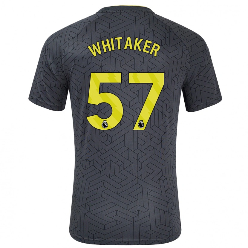 Danxen Dětské Charlie Whitaker #57 Černá Žlutá Daleko Hráčské Dresy 2024/25 Dres