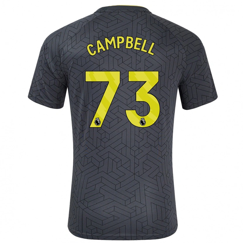 Danxen Dětské Elijah Campbell #73 Černá Žlutá Daleko Hráčské Dresy 2024/25 Dres