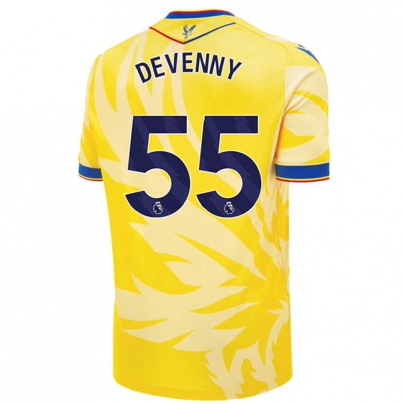 Danxen Dětské Justin Devenny #55 Žluť Daleko Hráčské Dresy 2024/25 Dres