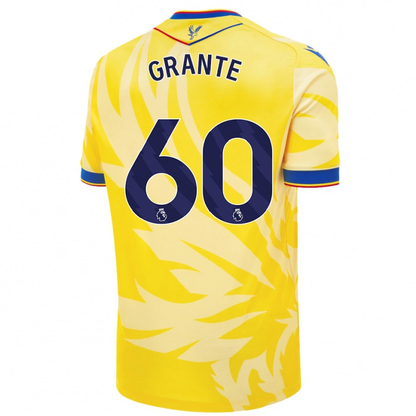 Danxen Dětské Jake Grante #60 Žluť Daleko Hráčské Dresy 2024/25 Dres