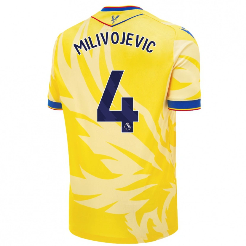 Danxen Dětské Luka Milivojevic #4 Žluť Daleko Hráčské Dresy 2024/25 Dres