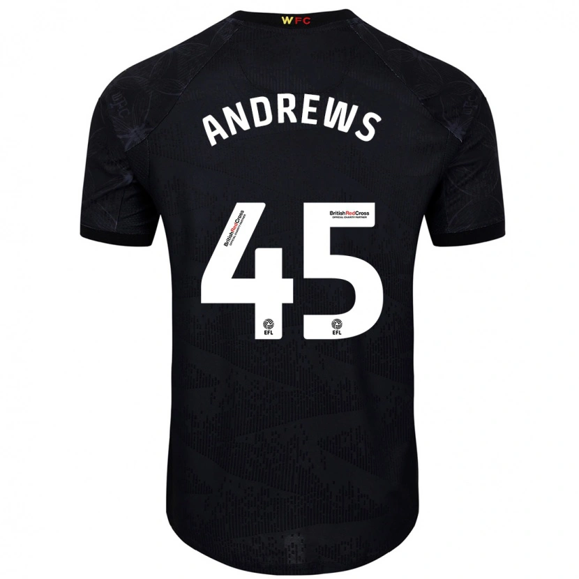 Danxen Dětské Ryan Andrews #45 Černá Bílá Daleko Hráčské Dresy 2024/25 Dres