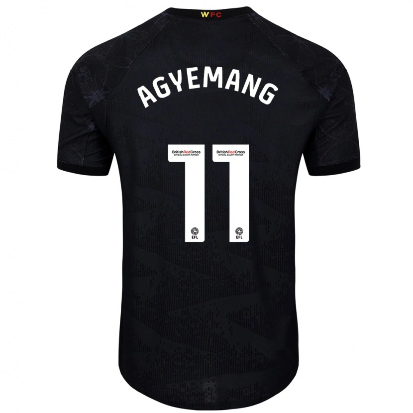 Danxen Dětské Michelle Agyemang #11 Černá Bílá Daleko Hráčské Dresy 2024/25 Dres