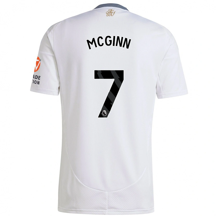 Danxen Dětské John Mcginn #7 Bílý Daleko Hráčské Dresy 2024/25 Dres