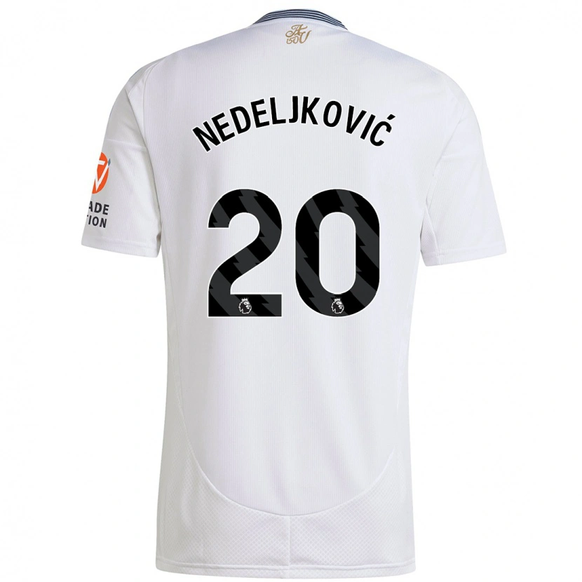 Danxen Dětské Kosta Nedeljkovic #20 Bílý Daleko Hráčské Dresy 2024/25 Dres