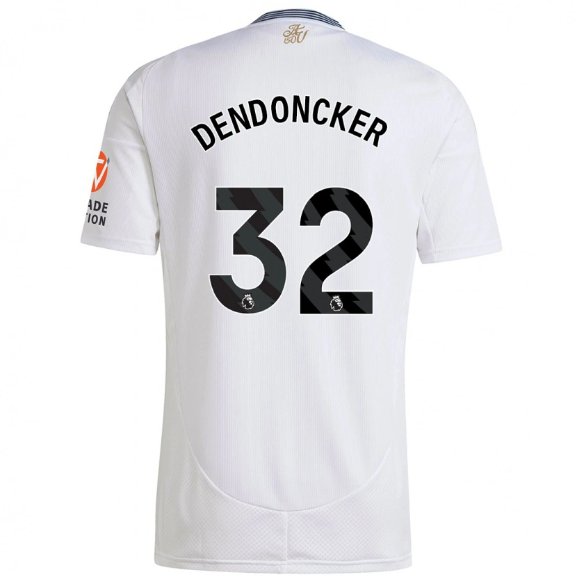 Danxen Dětské Leander Dendoncker #32 Bílý Daleko Hráčské Dresy 2024/25 Dres