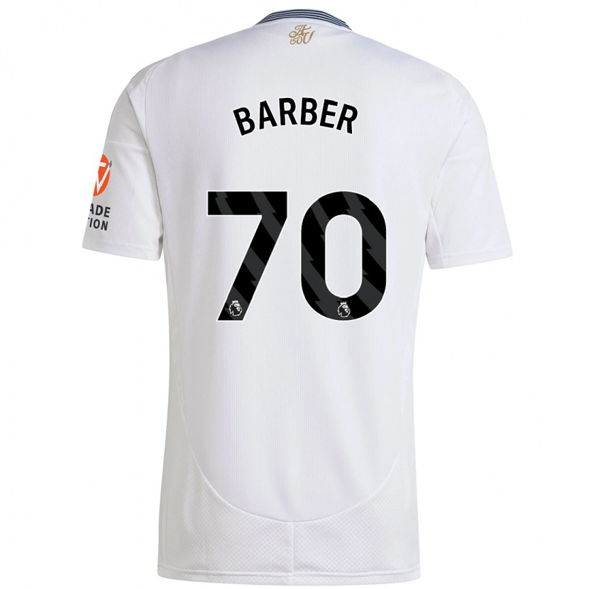 Danxen Dětské Jayden Barber #70 Bílý Daleko Hráčské Dresy 2024/25 Dres