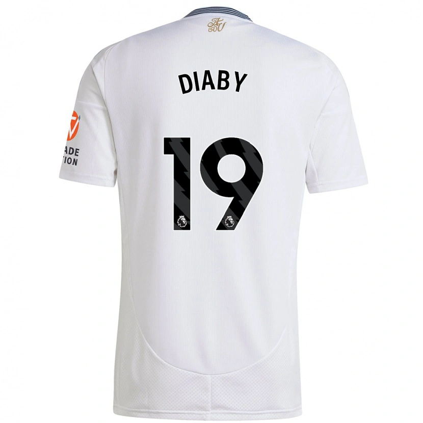 Danxen Dětské Moussa Diaby #19 Bílý Daleko Hráčské Dresy 2024/25 Dres