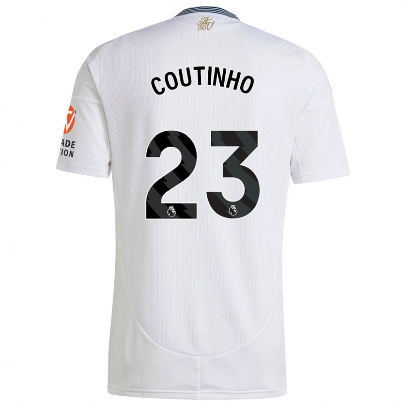 Danxen Dětské Philippe Coutinho #23 Bílý Daleko Hráčské Dresy 2024/25 Dres