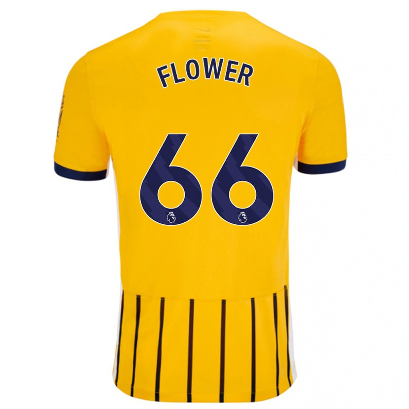 Danxen Dětské Louis Flower #66 Zlaté Modré Proužky Daleko Hráčské Dresy 2024/25 Dres