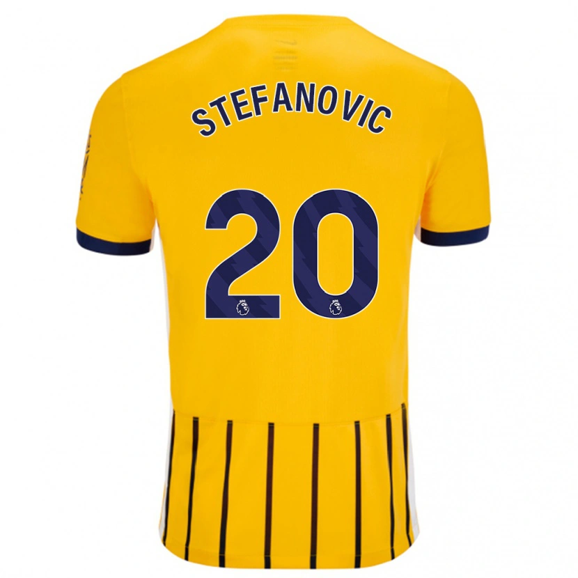 Danxen Dětské Dejana Stefanović #20 Zlaté Modré Proužky Daleko Hráčské Dresy 2024/25 Dres