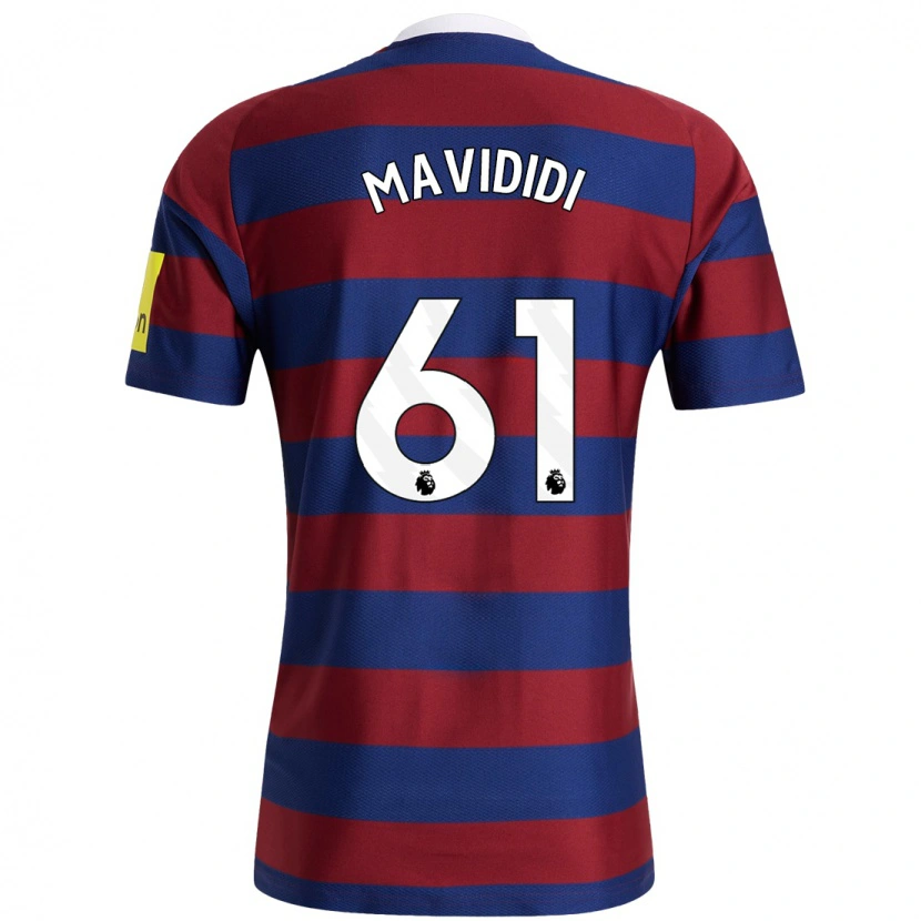 Danxen Dětské Shaun Mavididi #61 Vínová Tmavě Modrá Daleko Hráčské Dresy 2024/25 Dres