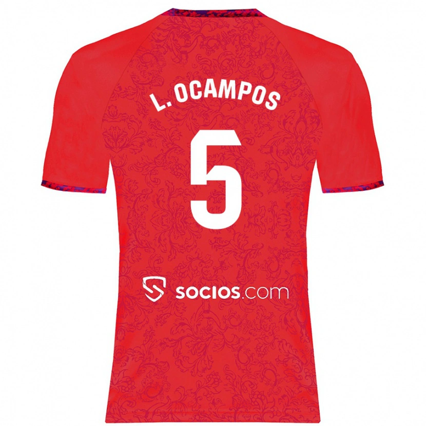 Danxen Dětské Lucas Ocampos #5 Červený Daleko Hráčské Dresy 2024/25 Dres