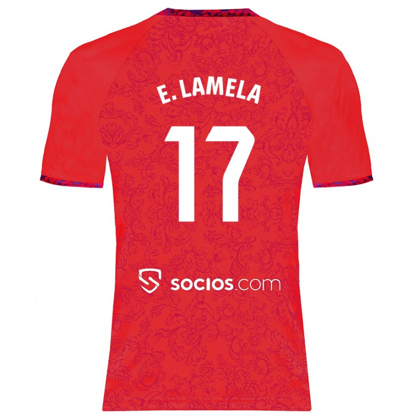 Danxen Dětské Erik Lamela #17 Červený Daleko Hráčské Dresy 2024/25 Dres