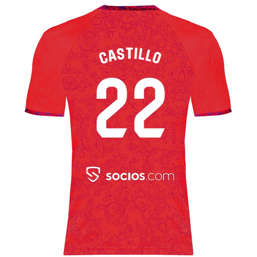 Danxen Dětské José Castillo #22 Červený Daleko Hráčské Dresy 2024/25 Dres