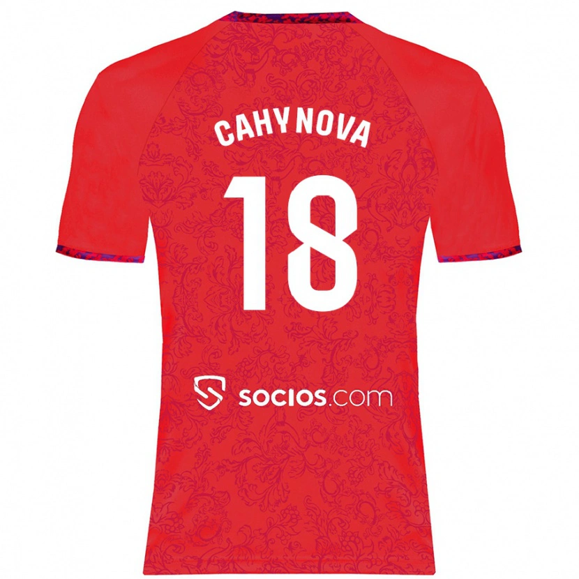 Danxen Dětské Klara Cahynova #18 Červený Daleko Hráčské Dresy 2024/25 Dres