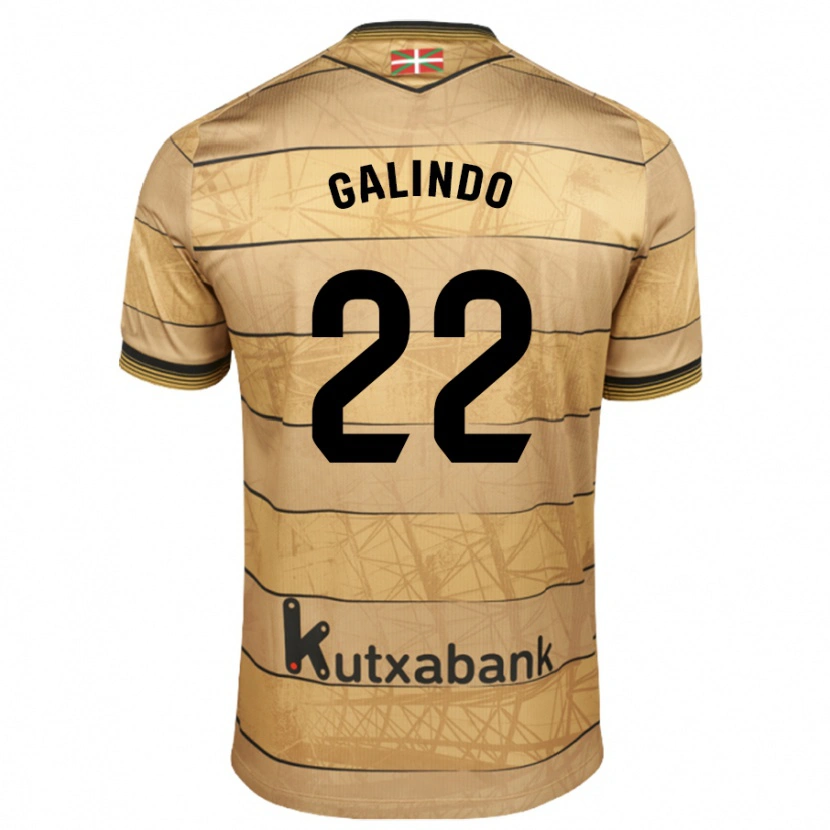 Danxen Dětské Iker Galindo #22 Hnědý Daleko Hráčské Dresy 2024/25 Dres