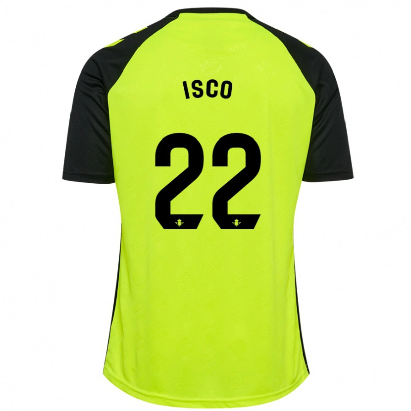 Danxen Dětské Isco #22 Fluorescenční Žlutá Černá Daleko Hráčské Dresy 2024/25 Dres