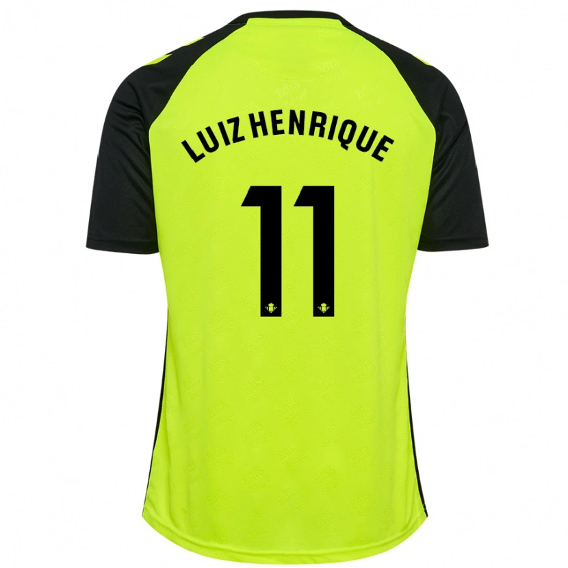 Danxen Dětské Luiz Henrique #11 Fluorescenční Žlutá Černá Daleko Hráčské Dresy 2024/25 Dres