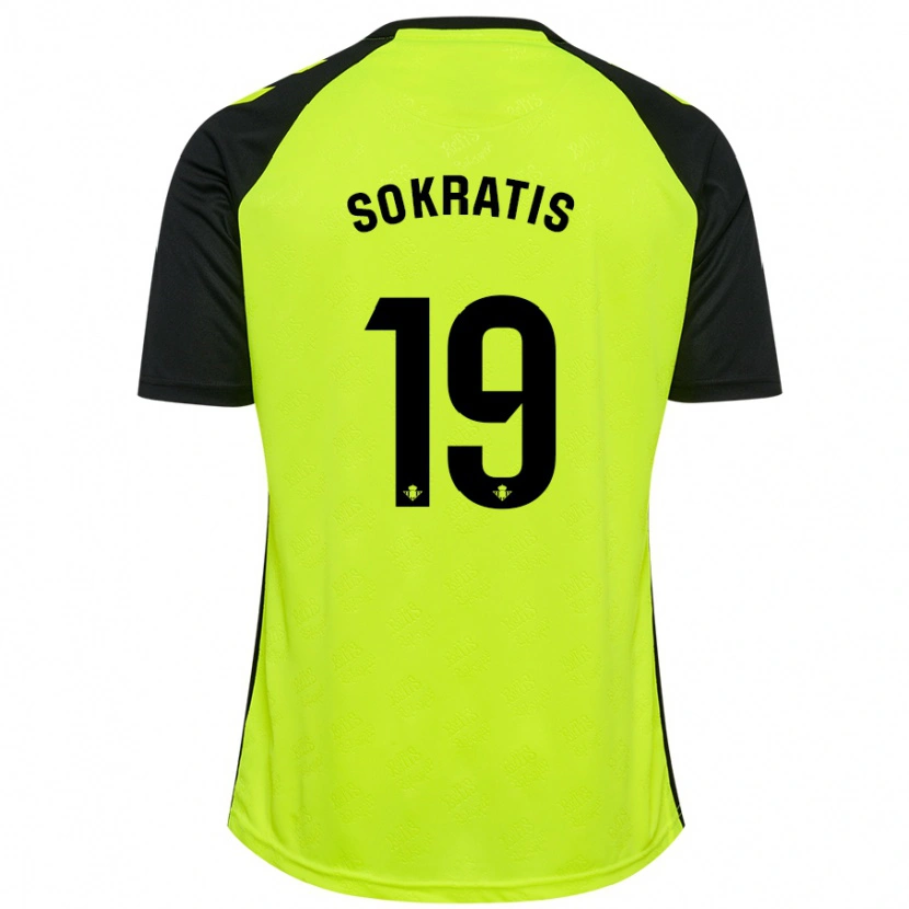 Danxen Dětské Sokratis Papastathopoulos #19 Fluorescenční Žlutá Černá Daleko Hráčské Dresy 2024/25 Dres