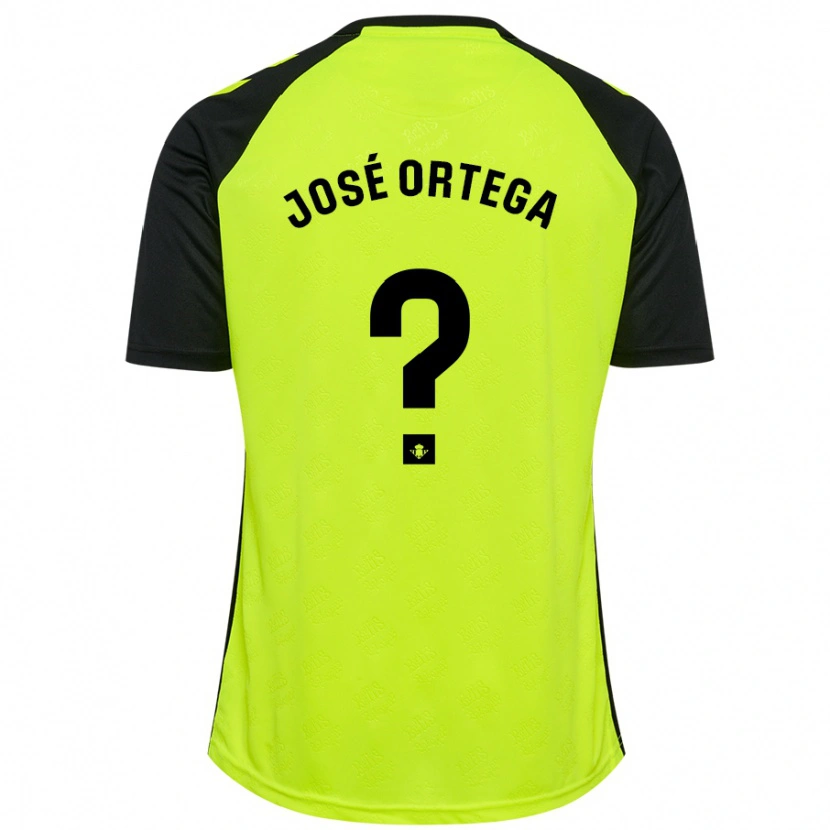 Danxen Dětské José Ortega #0 Fluorescenční Žlutá Černá Daleko Hráčské Dresy 2024/25 Dres