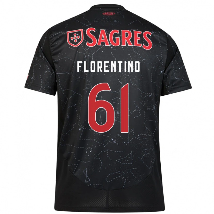 Danxen Dětské Florentino #61 Černá Červená Daleko Hráčské Dresy 2024/25 Dres