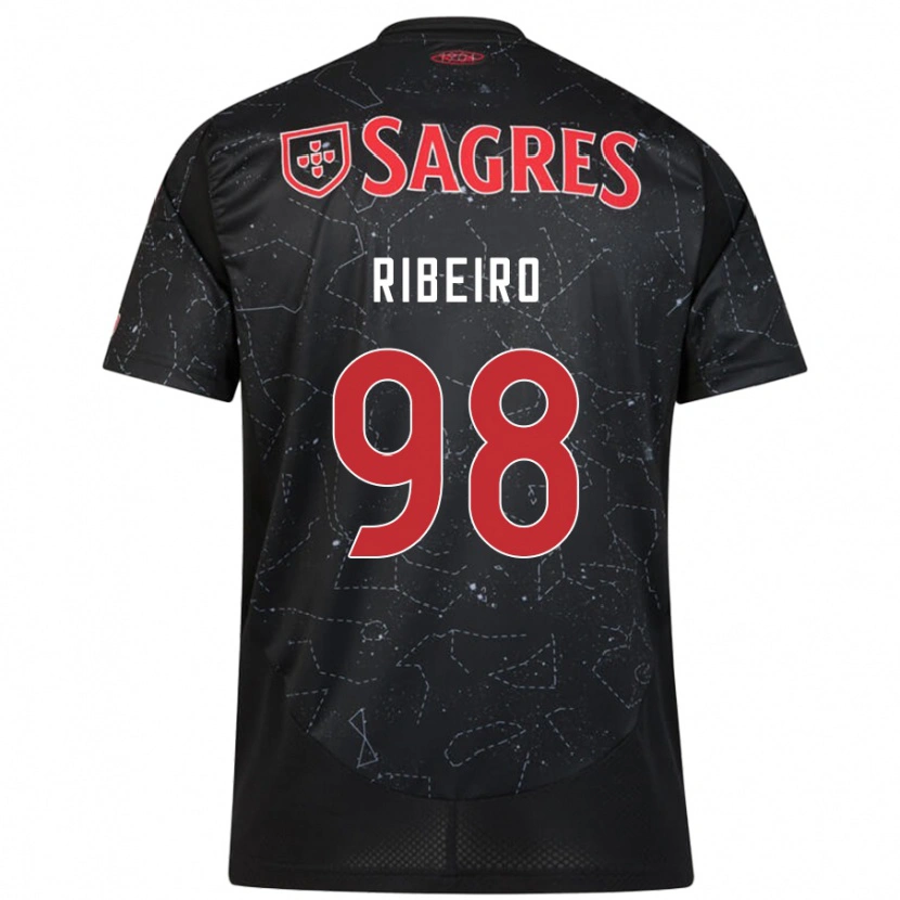 Danxen Dětské Ricardo Ribeiro #98 Černá Červená Daleko Hráčské Dresy 2024/25 Dres