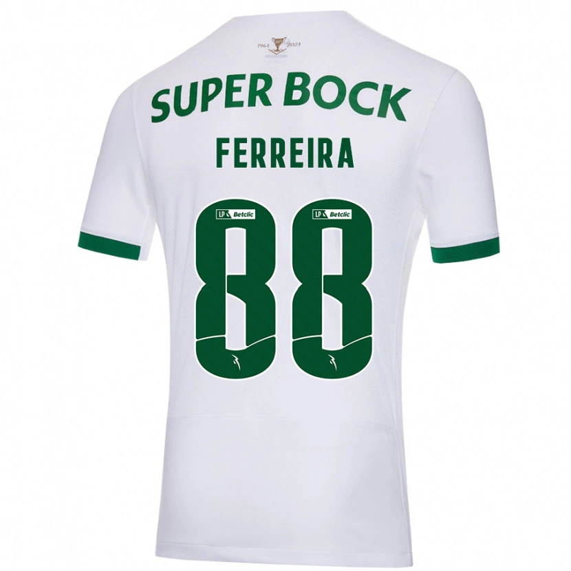 Danxen Dětské Tiago Ferreira #88 Bílá Zelená Daleko Hráčské Dresy 2024/25 Dres