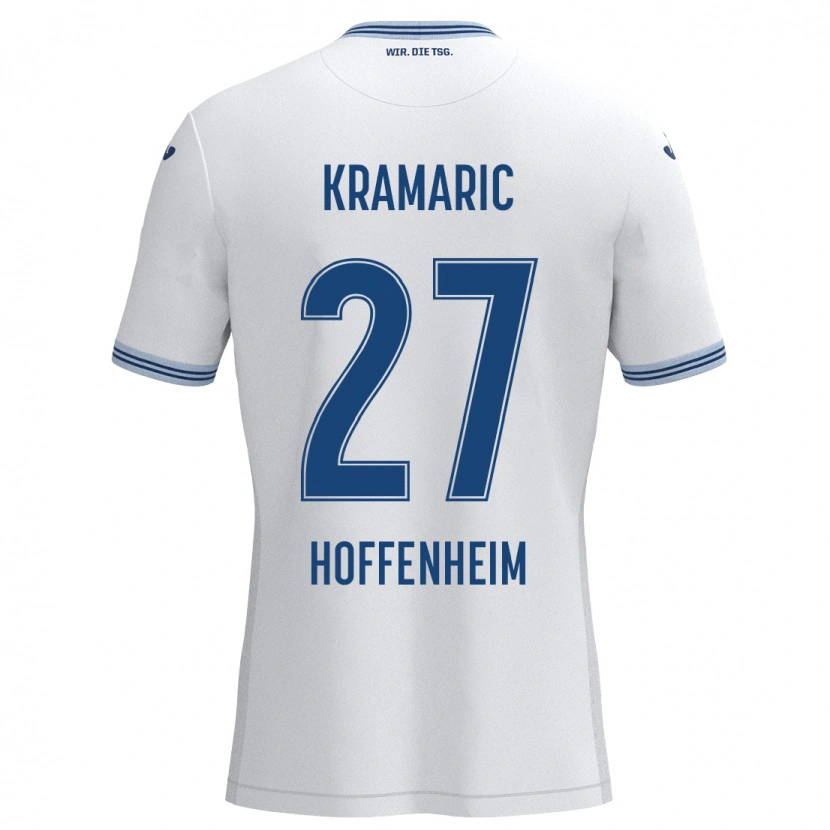 Danxen Dětské Andrej Kramaric #27 Bílá Modrá Daleko Hráčské Dresy 2024/25 Dres