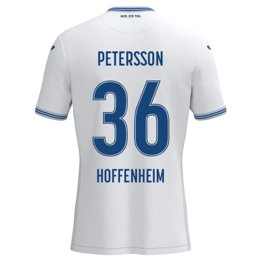 Danxen Dětské Lúkas Petersson #36 Bílá Modrá Daleko Hráčské Dresy 2024/25 Dres