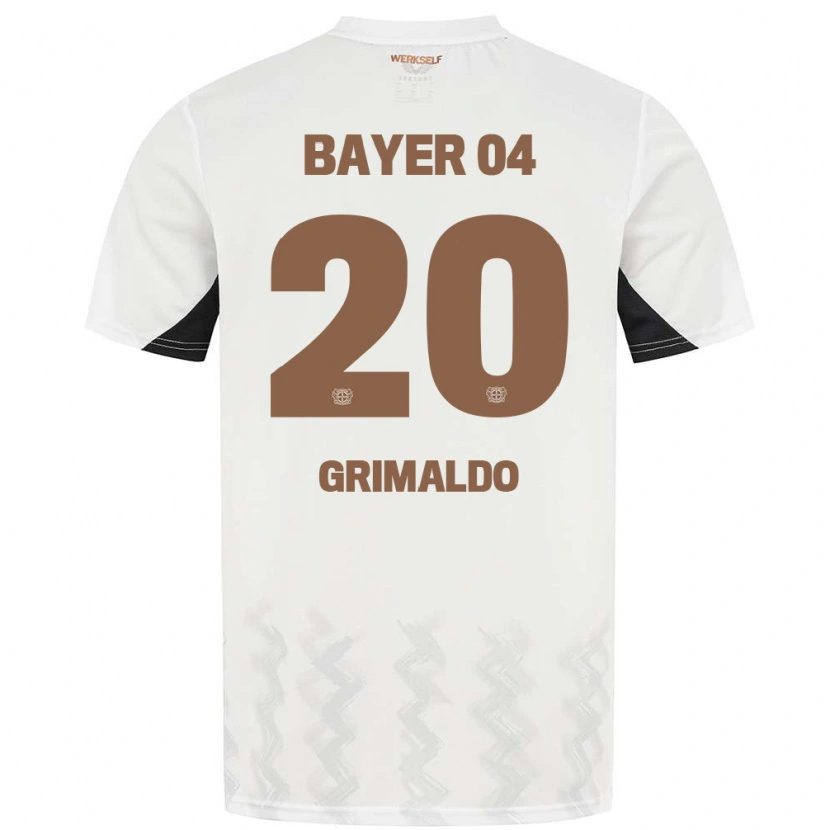 Danxen Dětské Alejandro Grimaldo #20 Bílá Černá Daleko Hráčské Dresy 2024/25 Dres