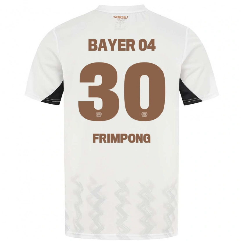 Danxen Dětské Jeremie Frimpong #30 Bílá Černá Daleko Hráčské Dresy 2024/25 Dres