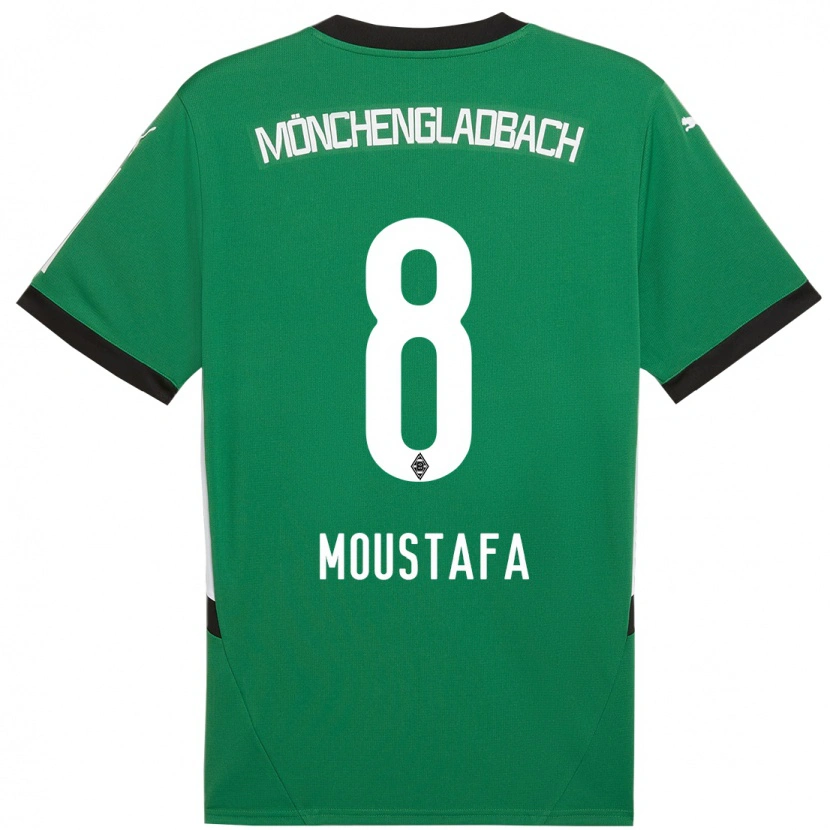 Danxen Dětské Moustafa Moustafa #8 Zelená Bílá Daleko Hráčské Dresy 2024/25 Dres