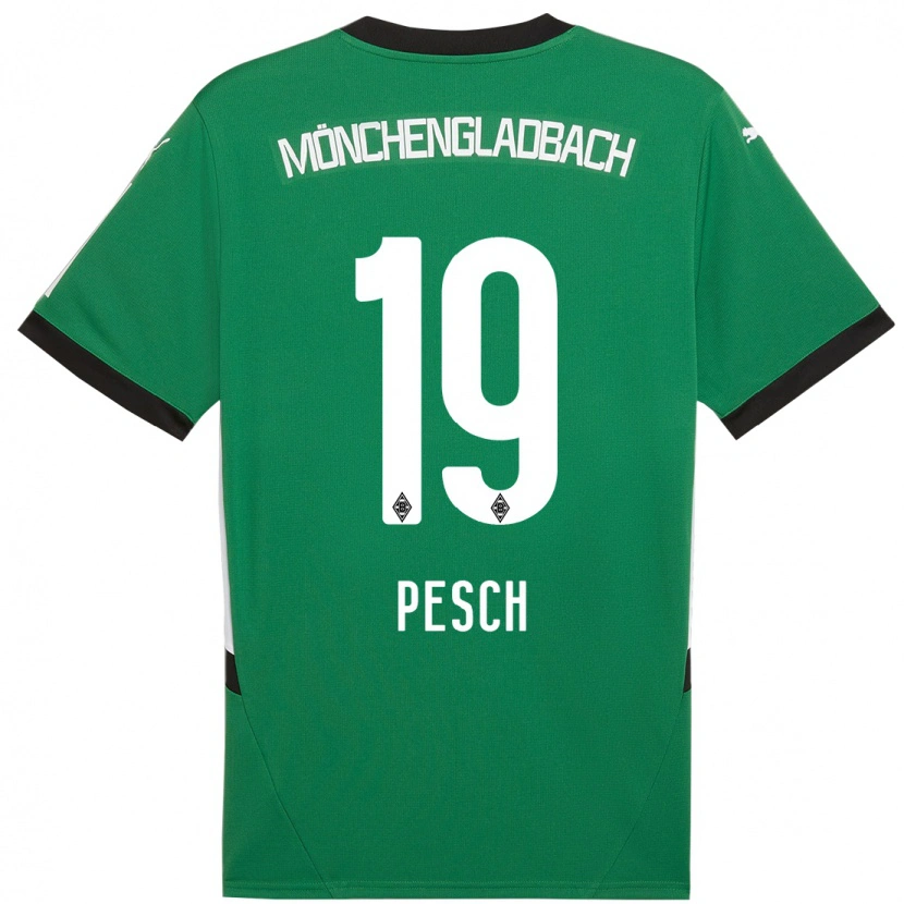 Danxen Dětské Noah Pesch #19 Zelená Bílá Daleko Hráčské Dresy 2024/25 Dres