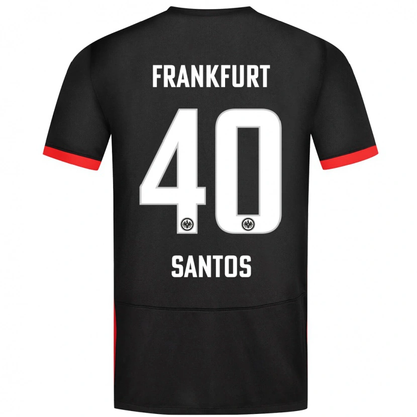 Danxen Dětské Kauã Santos #40 Černý Daleko Hráčské Dresy 2024/25 Dres