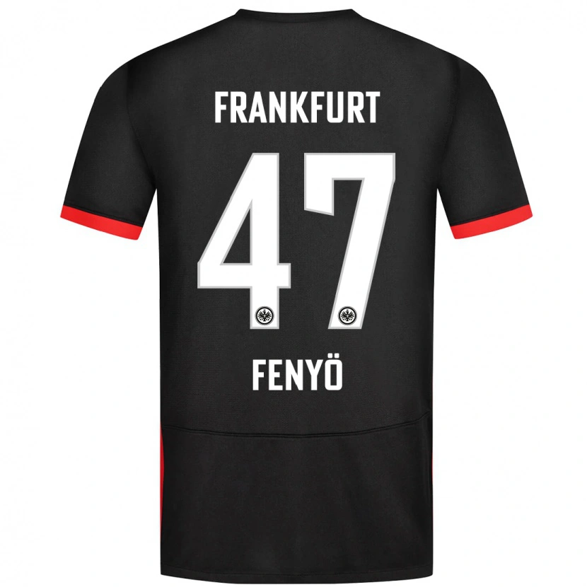 Danxen Dětské Noah Fenyő #47 Černý Daleko Hráčské Dresy 2024/25 Dres