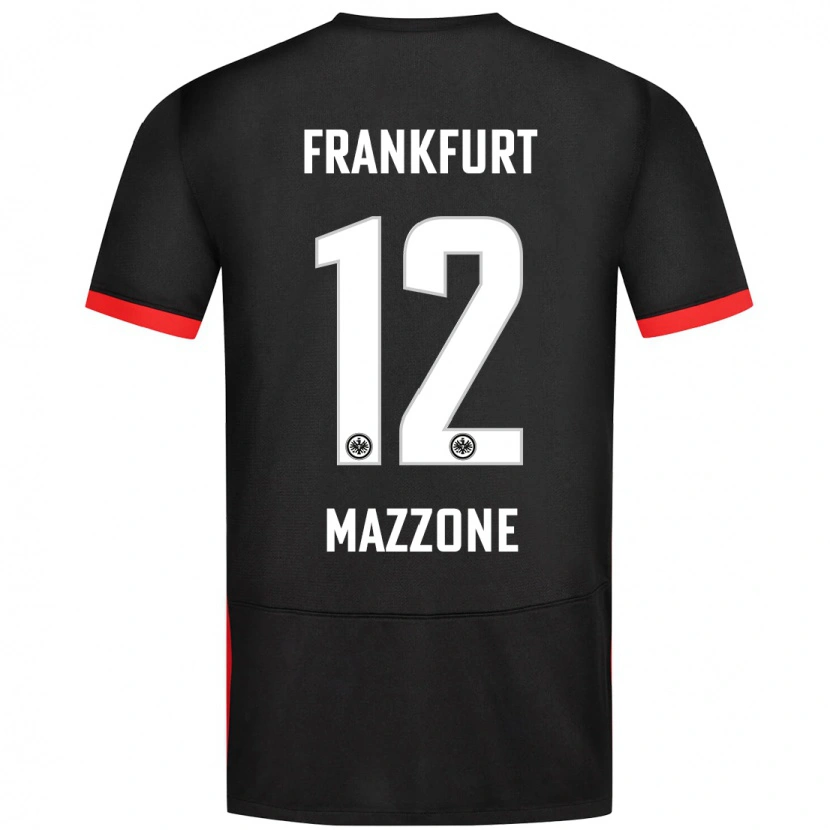 Danxen Dětské Matteo Mazzone #12 Černý Daleko Hráčské Dresy 2024/25 Dres