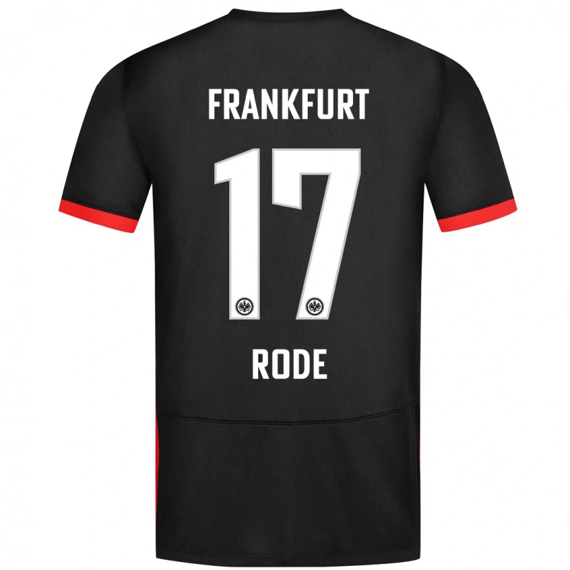 Danxen Dětské Sebastian Rode #17 Černý Daleko Hráčské Dresy 2024/25 Dres