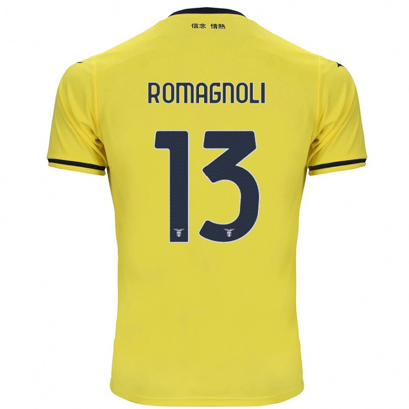 Danxen Dětské Alessio Romagnoli #13 Žluť Daleko Hráčské Dresy 2024/25 Dres