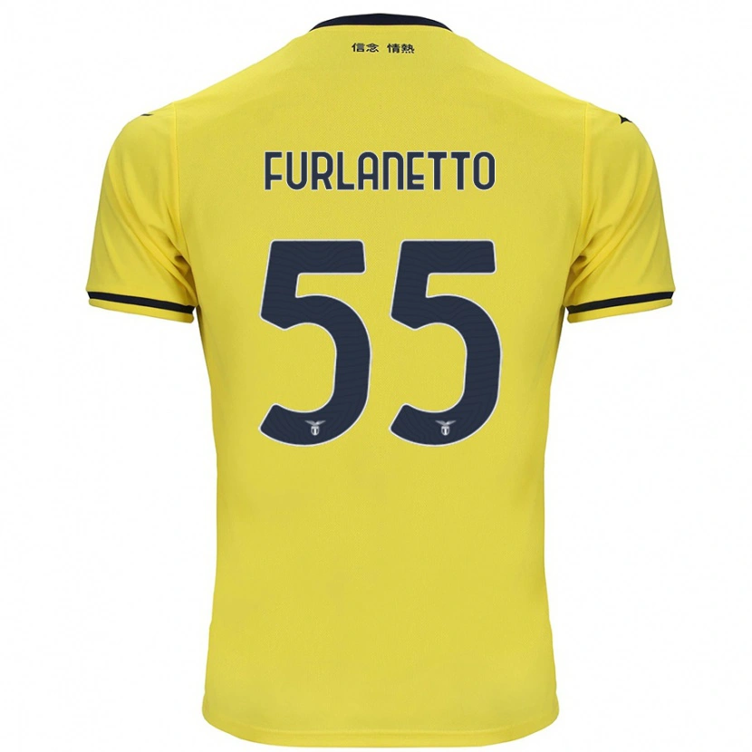 Danxen Dětské Alessio Furlanetto #55 Žluť Daleko Hráčské Dresy 2024/25 Dres