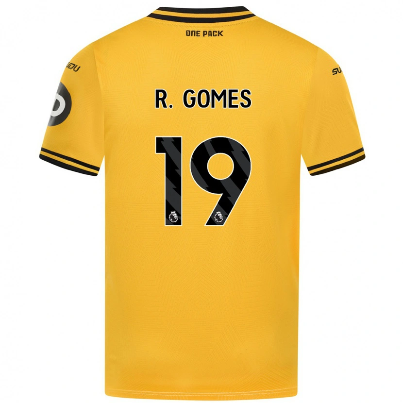 Danxen Pánské Rodrigo Gomes #19 Žluť Domů Hráčské Dresy 2024/25 Dres