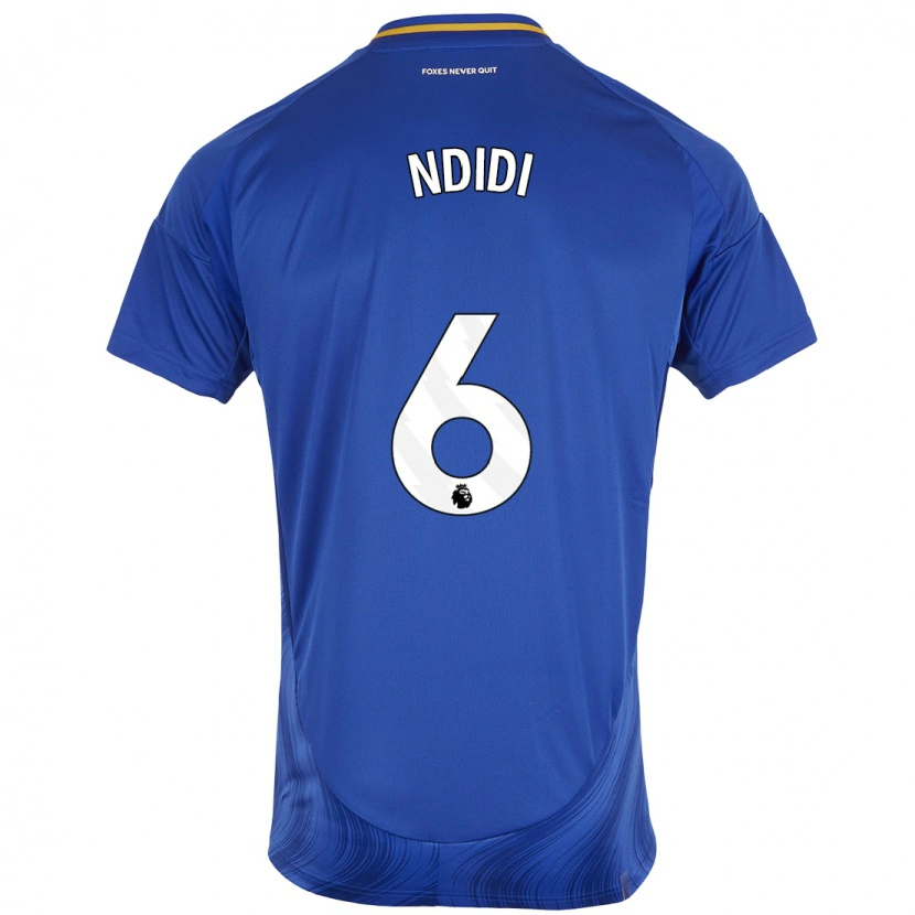 Danxen Pánské Wilfred Ndidi #6 Modrá Bílá Domů Hráčské Dresy 2024/25 Dres